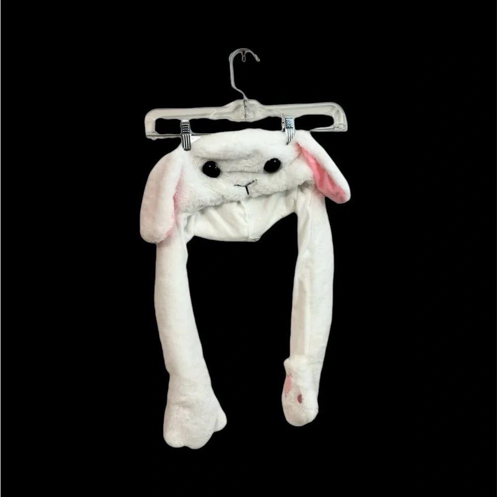 White and Pink Bunny Hat